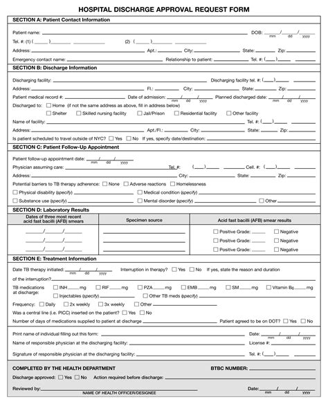 10 Best Free Printable Hospital Discharge Forms Artofit