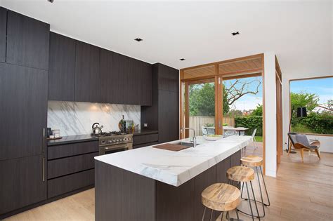 Modern kitchen with glass door - 77 photo