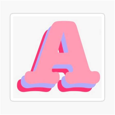 Letter A Sticker For Sale By Artbypfc Redbubble