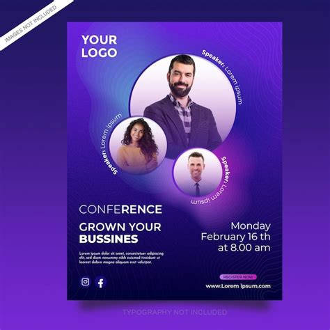 Cartel De La Conferencia De Negocios Vector Premium