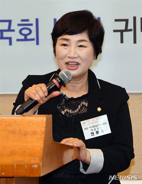 인사말 하는 전혜숙 의원 네이트 뉴스