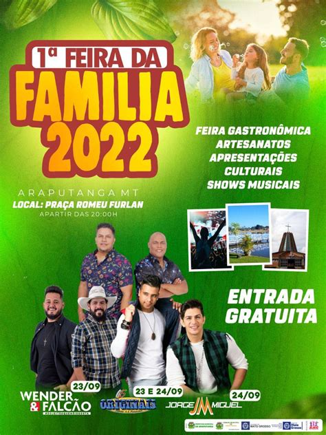 Vem aí 1 Feira da Família Prefeitura Municipal de Araputanga