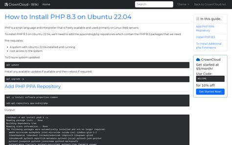 Crowncloud Wiki How To Install Php On Ubuntu