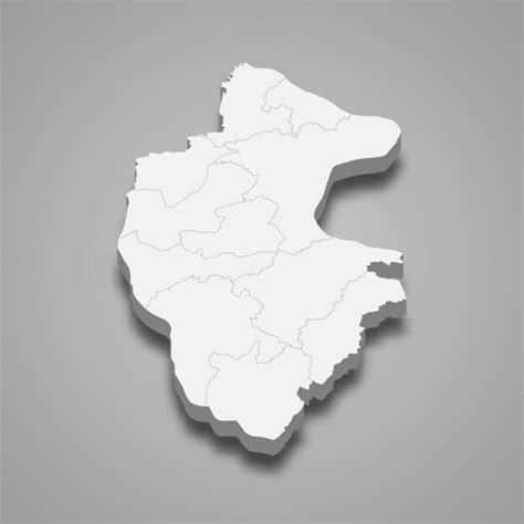 3d isometric map of Vidin is a province of Bulgaria 25356186 Vector Art ...