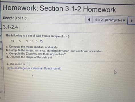 Solved Homework Section 3 1 2 Homework Score 0 Of 1 Pt 3