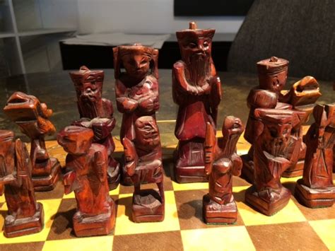 Antique Wooden Hand Carved Chess Set | Collectors Weekly