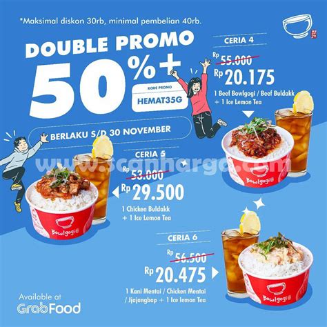 Promo Bowlgogi Paket Ceria Diskon Khusus Pemesanan Via Grabfood