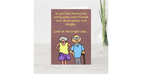 Funny Cartoon Seniors Discount Old Age Birthday Card