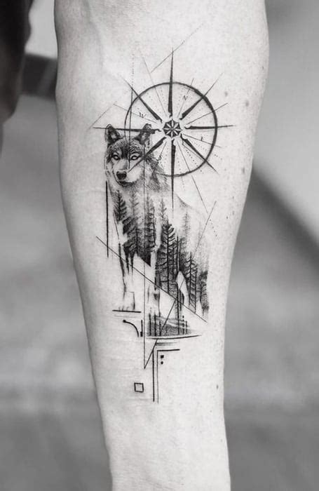 Lone Wolf Symbol Tattoo