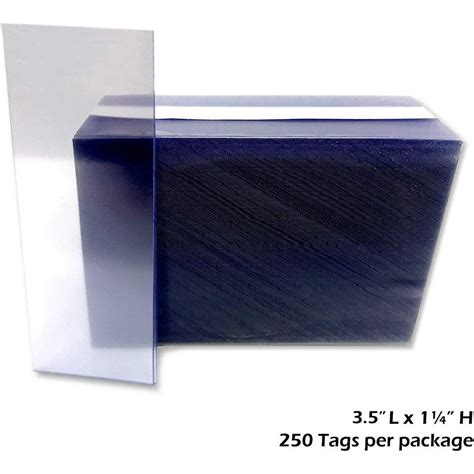 125 X 35 Clear Plastic Tags Shelf Label Holders 250 Pack