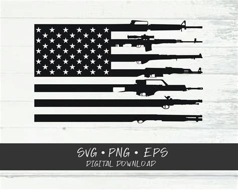 Gun Flag Svg