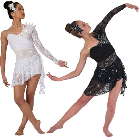 15527 And 15547 My Immortal Black Or White Ballet Contemporary Dance Attire Dance Outfits