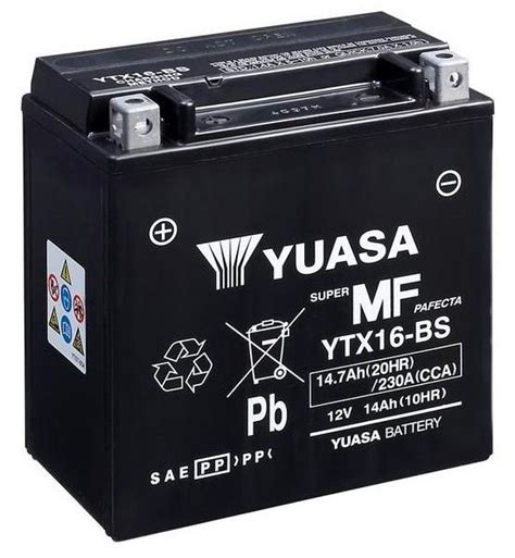 Yuasa YTX16 BS MF Motorcycle Battery Motorcycle Batteries