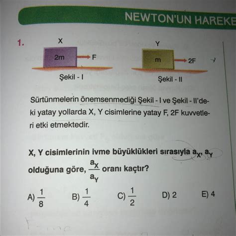 Fizik S N F Newtonun Hareket Yasalar Eodev