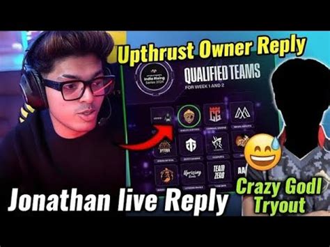 Jonathan Live Reply On Godl Qualify Zgod Met Godl New Tryout Epic