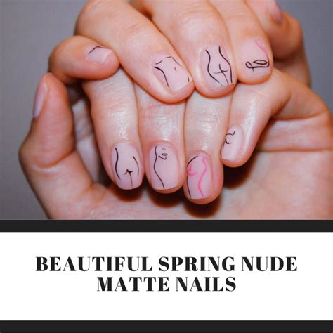 Beautiful Spring Nude Matte Nails