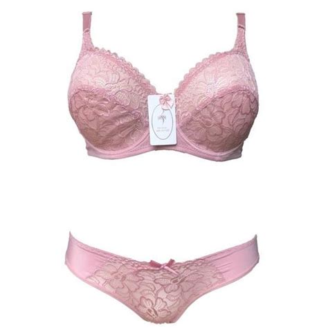Ensemble lingerie femme D dentelle rose clair soutien gorge et culotte Rose Cdiscount Prêt