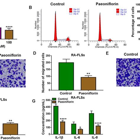 Effects Of Paeoniflorin On Proliferation Cell Cycle Arrest Migration