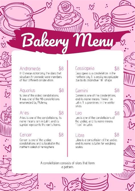 Wepik Free Graphic Design Editor Online Templates Bakery Menu