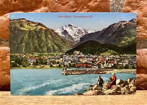 1910 Antike AK Interlaken Generalansicht Belebt Kaufen Auf Ricardo