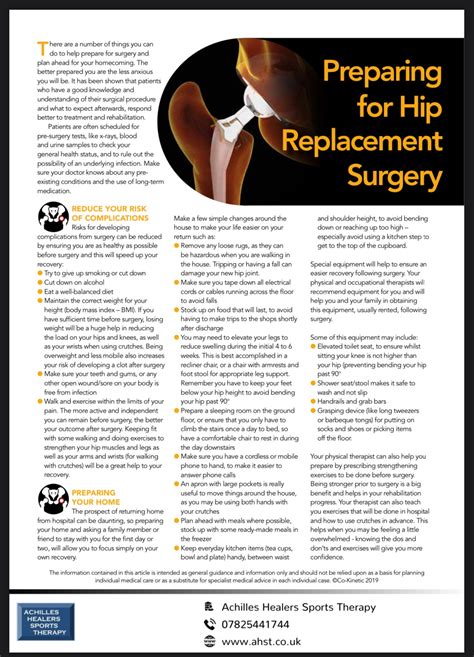 Hip Replacement Preparation And Rehabilitation