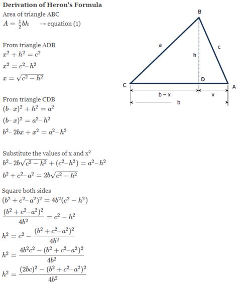 Derivation Of Herons Formula