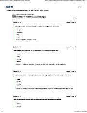 Introduction To Project Management Quiz Acrobatiq Pdf Introduction To