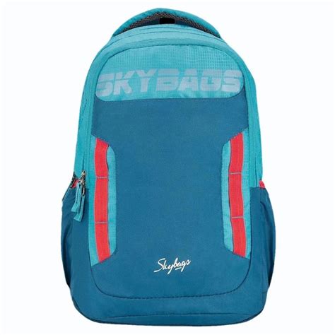 polyester skybags blue voxel backpack number  compartments