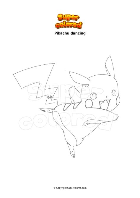 Coloring Page Pokemon Pikachu Gigamax Supercolored