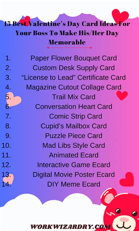 15 Best Valentines Day Card Ideas For Boss To Make Hisher Day