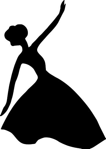 Artistic Silhouette Of An Elegant Dancing Lady Transparent Png Stickpng