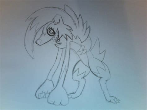 Sketch Lycanroc Night 2 By Awokenarts On Deviantart