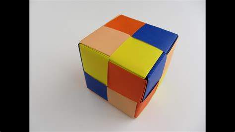 Origami Modular Sonobe Large Cube Youtube