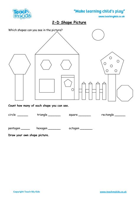 Worksheet For 2D Shapes - Printable Word Searches