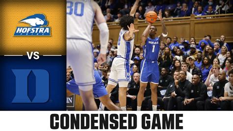 Hofstra Vs Duke Condensed Game Acc Mens Basketball Youtube