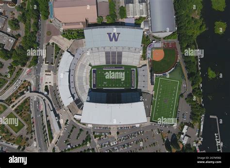 An Aerial View Of The Husky Stadium On The Campus Of The University Of