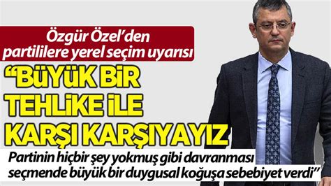 Özel partilileri uyardı Yerel seçimlerde büyük bir tehlike ile karşı