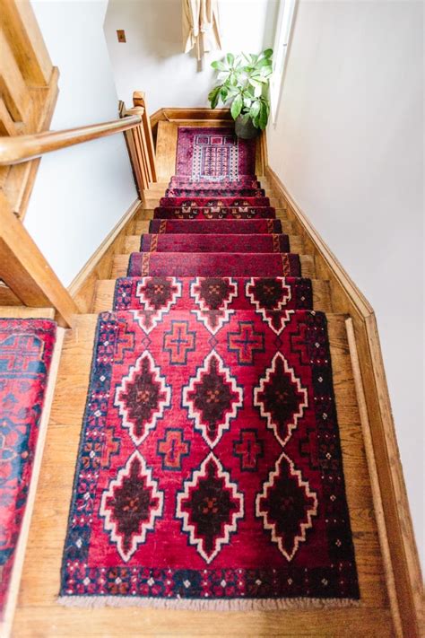 Mix & Matched Patterns: DIY Stair Runner Made with Vintage Rugs | Wit ...