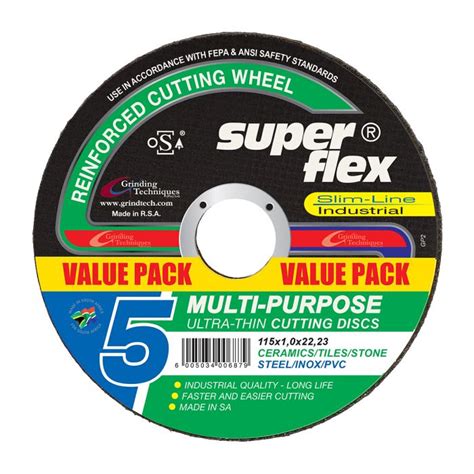 Superflex Cutting Disc Multi Purpose 115Mm 5Pack Agrinet