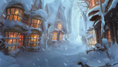 Winter is Coming in Hogsmeade! by Elli Lebedeva : r/ImaginaryVillages