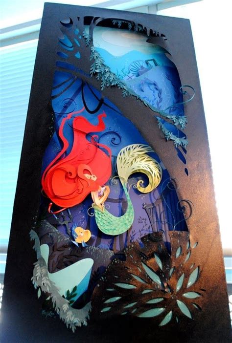 Amazing Beautiful Ariel Paper Cut Out See More Of Brittney Lees Art Here