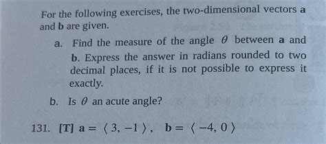 Solved For The Following Exercises The Two Dimensional Chegg