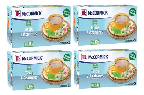 Té 7 Azahares Mccormick 25 Sobres Paquete C 4 Cajas Envío gratis