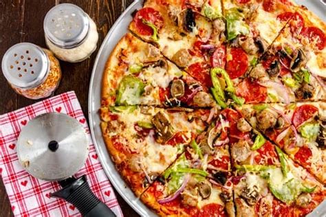 Fresh Thin Crust Supreme Pizza Photos By Canva