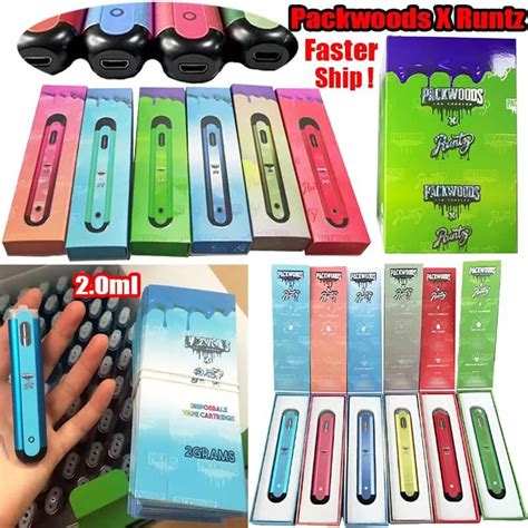 Packwoods X Runtz Disposable Vape Kit 350mah Rechargeable 2ml Empty