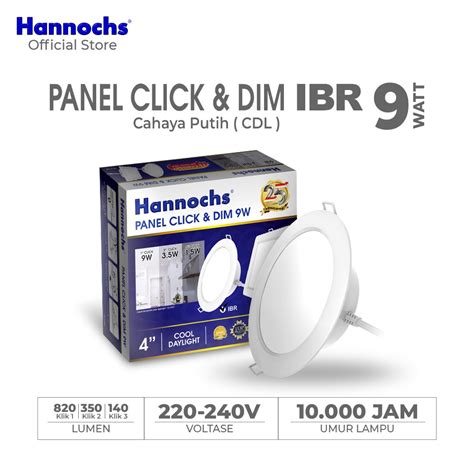 Jual Hannochs Lampu Downlight Led Panel Click Dim W Ibr Cahaya Putih