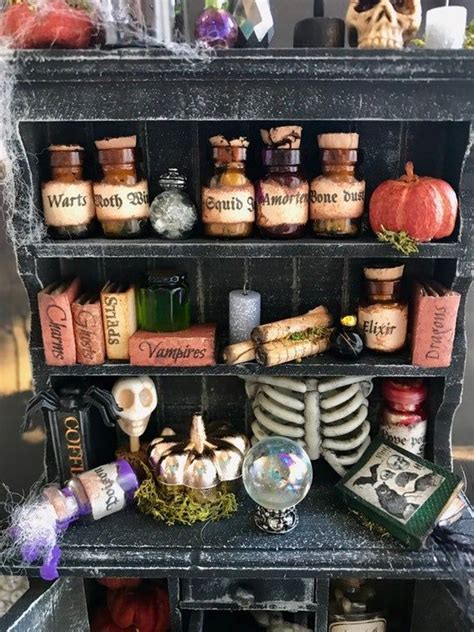 Reserved For Mary Miniature Witch Cupboard 1 12 Scale Halloween