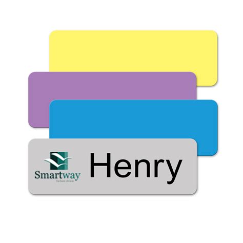 Small 3x1 Custom Printed Metal Name Tags With Logos NapNameplates