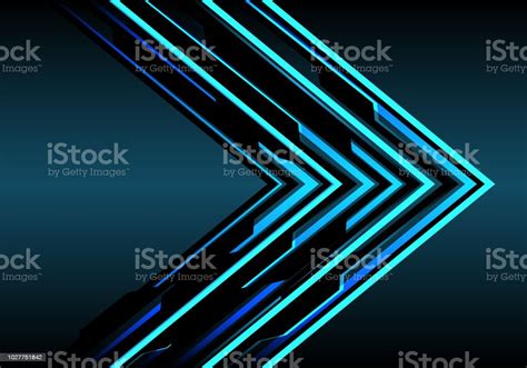 Abstract Blue Arrow Light Technology Direction Design Modern Futuristic