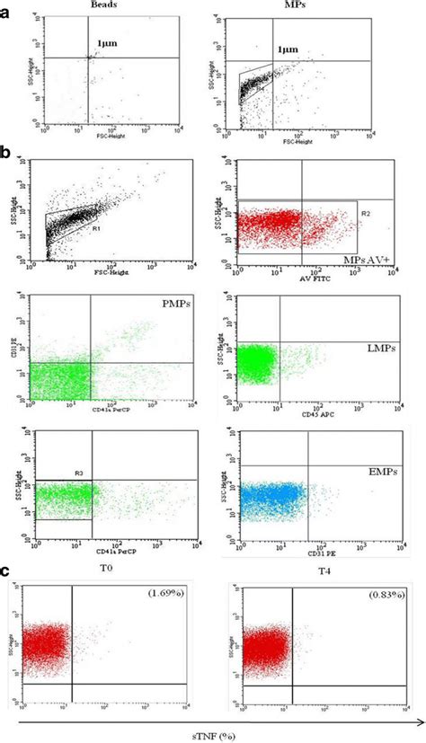 Gating Strategy For Flow Cytometric Analysis A All Microparticles